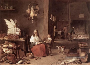 Scène de cuisine 1644 David Teniers le Jeune Peinture à l'huile